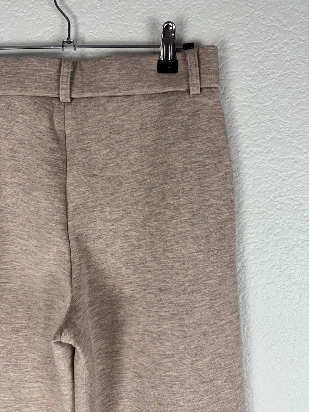 OGL Heather Taupe Stretchy Mid Rise Straight Leg Pull-on Pants with Pockets - Picture 12 of 13